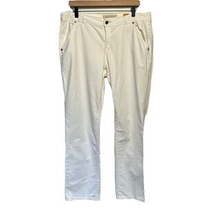 Anthropologie Pilcro Lightweight Stretch Cotton Chinos Ivory Women's Size‎ 32